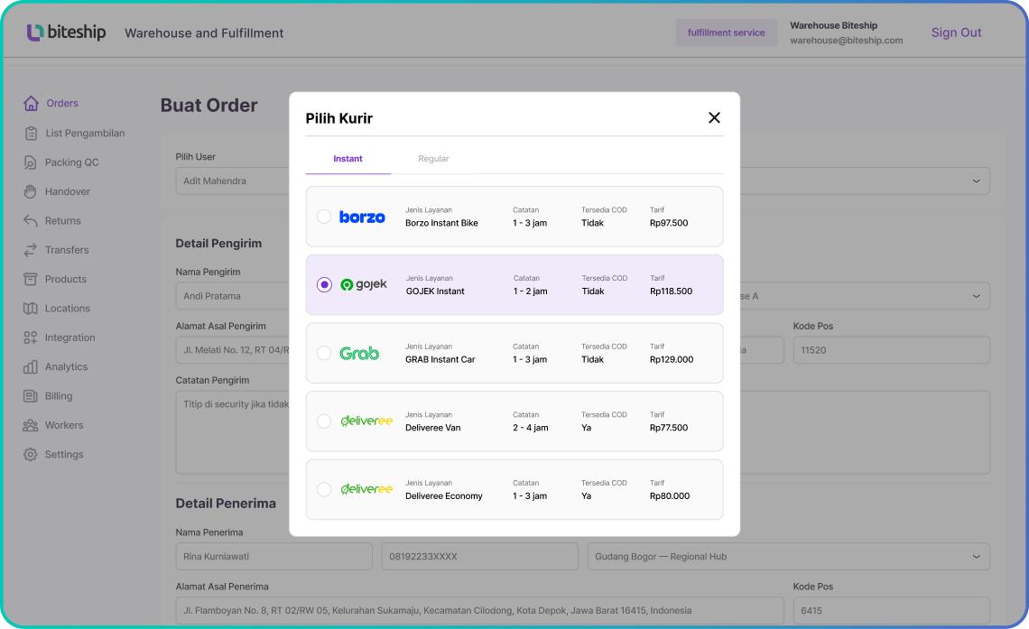 Shipping Integration Dashboard