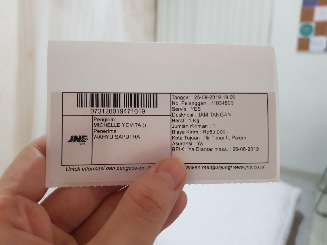 contoh nomor resi dan jumlah digitnya