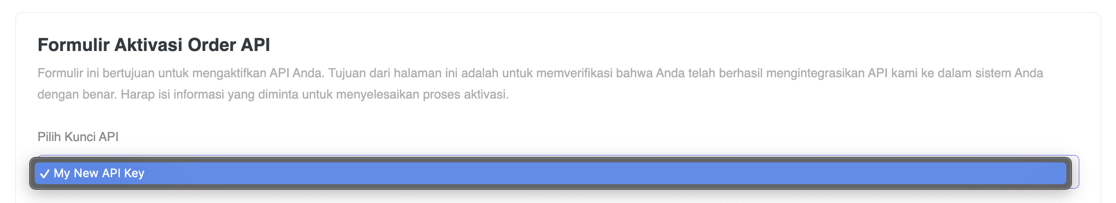 Biteship Choose API Access Level